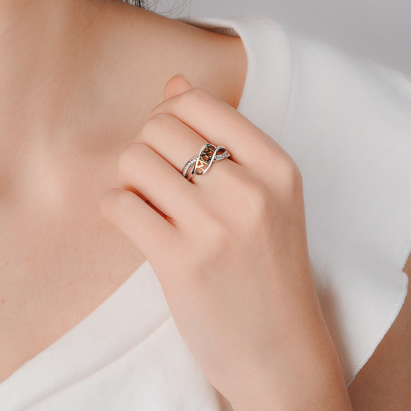 Platinum 18K-Gold Plated Mum Women's Rings