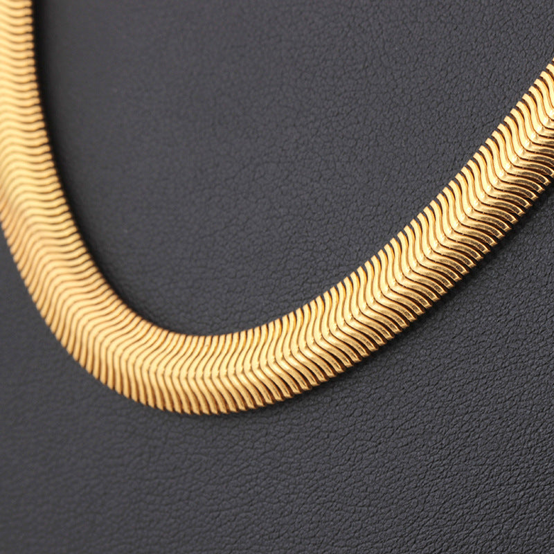 18K Gold Snake Bone Copper Chain