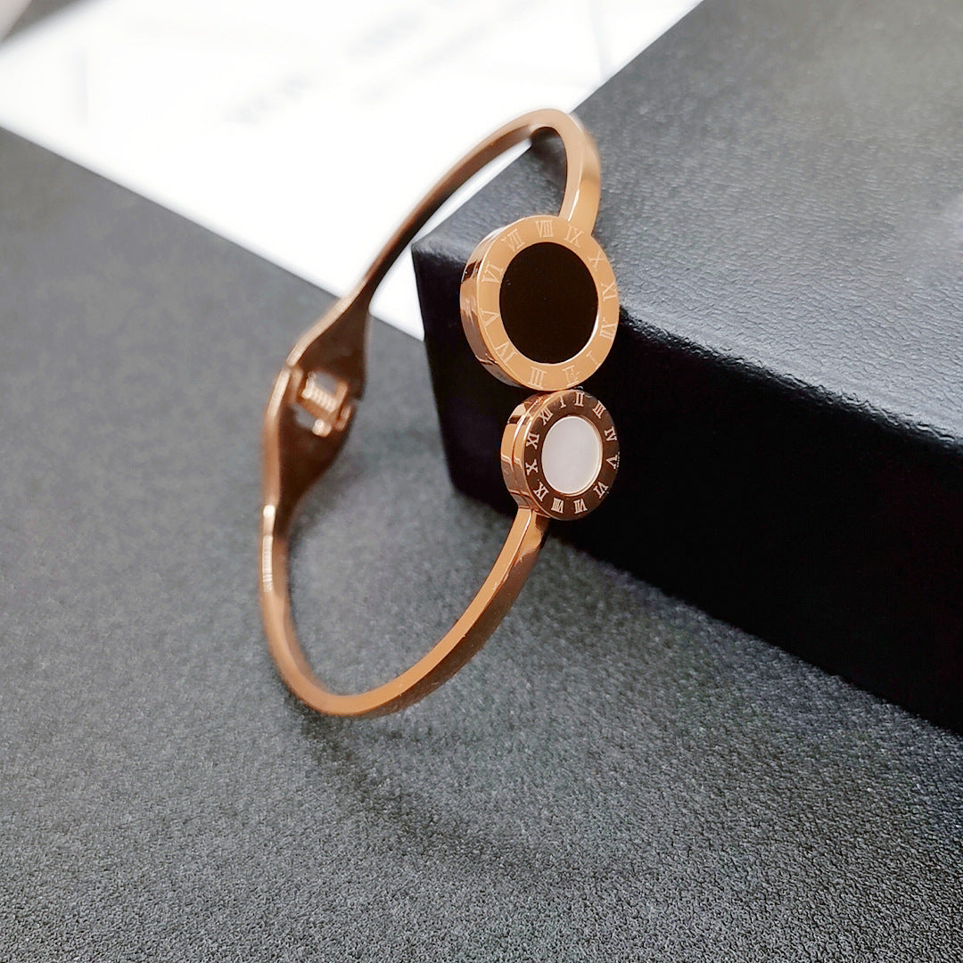 Net red new rose gold titanium steel bracelet