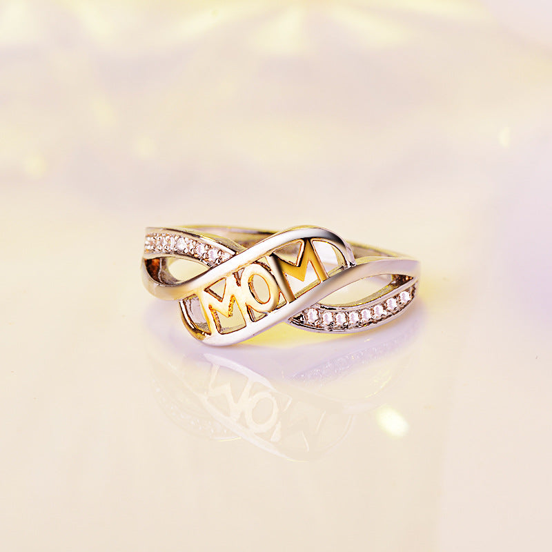 Platinum 18K-Gold Plated Mum Women's Rings