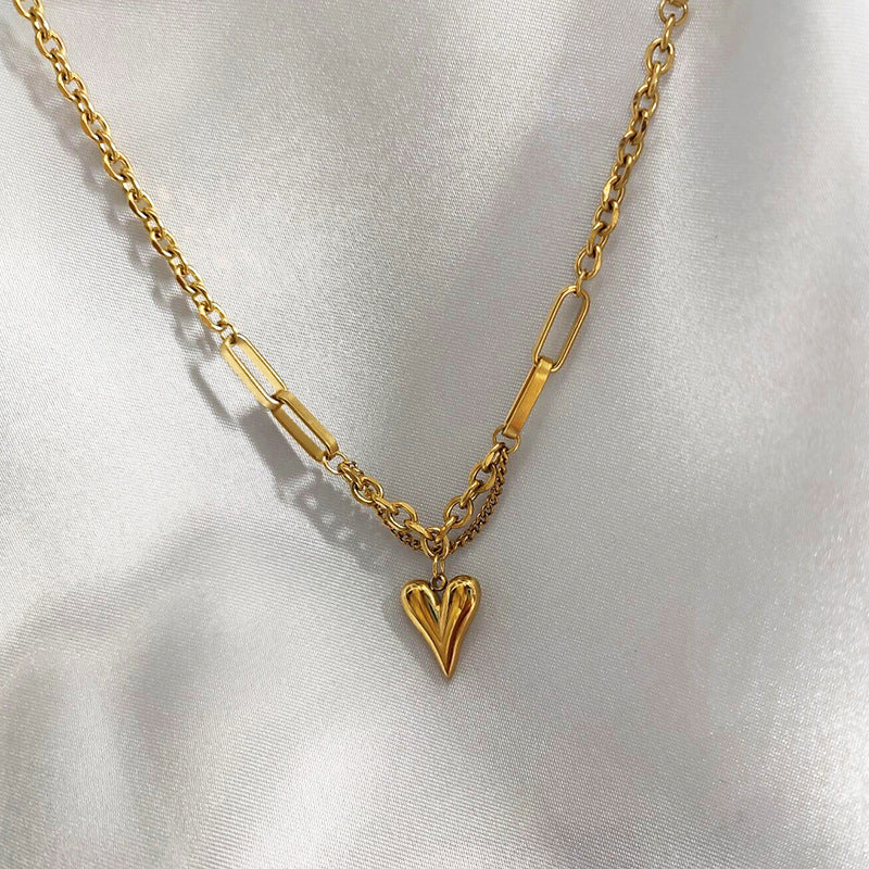 Titanium Steel Necklace Female Love 18K Fashion