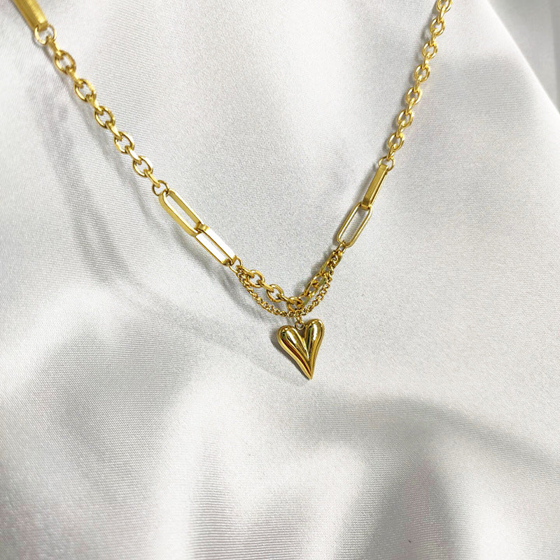 Titanium Steel Necklace Female Love 18K Fashion