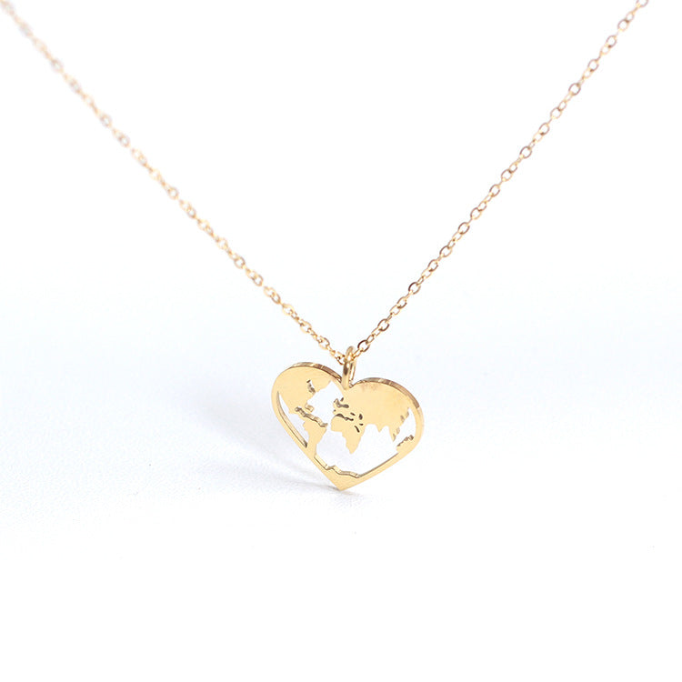 Niche Stainless Steel Polished Plating 18k Love Hollow