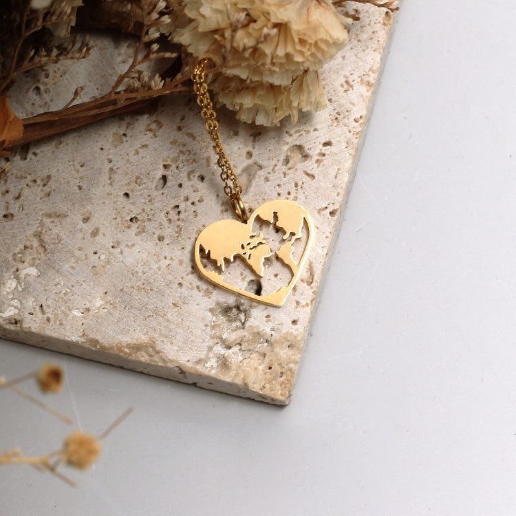 Niche Stainless Steel Polished Plating 18k Love Hollow