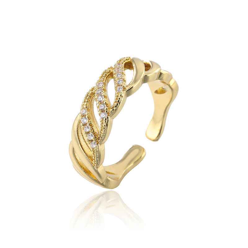 European And American Trend Adjustable Ring 18K Gold