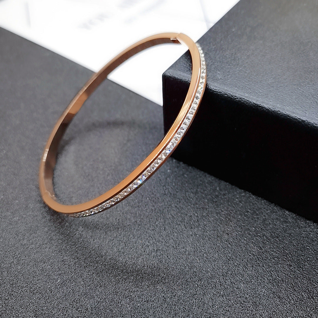 Net red new rose gold titanium steel bracelet