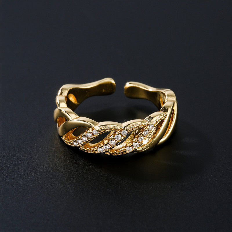 European And American Trend Adjustable Ring 18K Gold