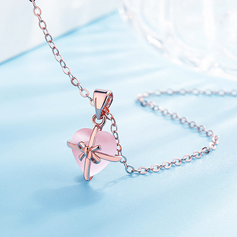 Natural Gemstone Stone Precious Rose Pendant