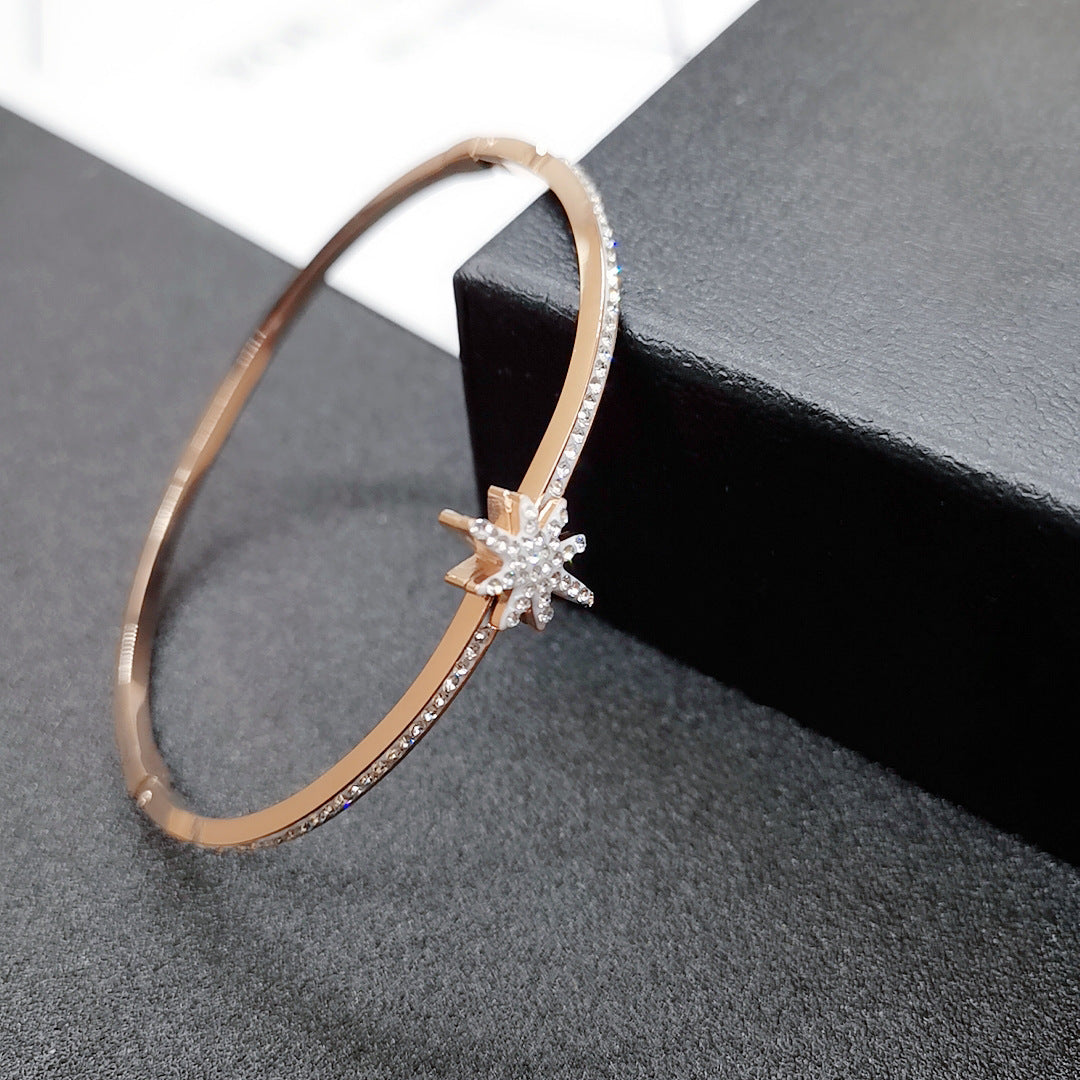 Net red new rose gold titanium steel bracelet
