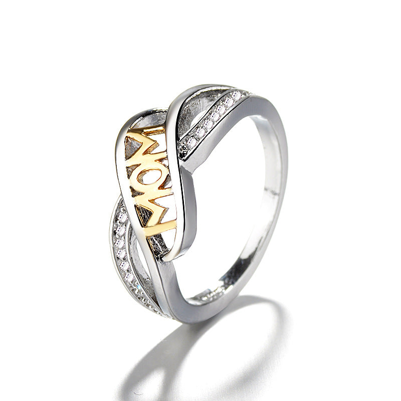 Platinum 18K-Gold Plated Mum Women's Rings