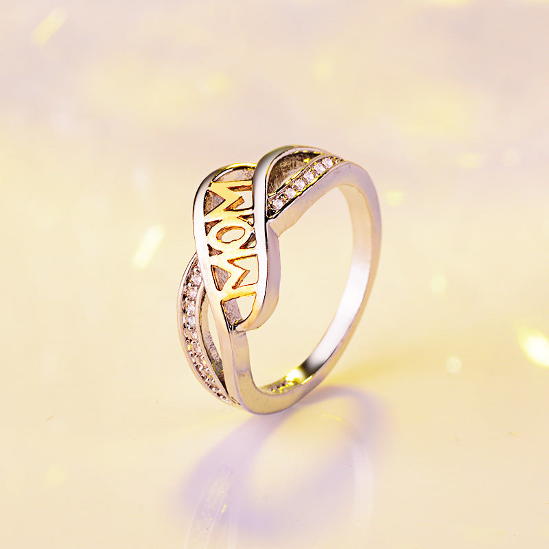 Platinum 18K-Gold Plated Mum Women's Rings