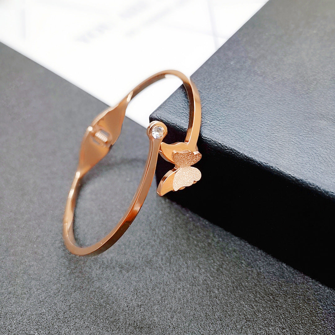 Net red new rose gold titanium steel bracelet