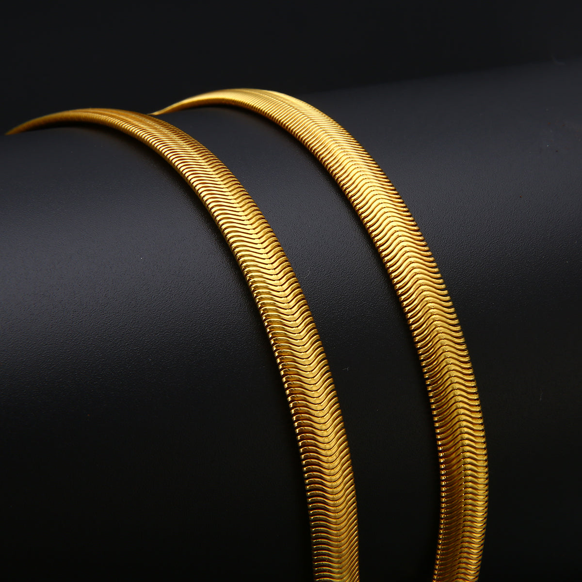 18K Gold Snake Bone Copper Chain