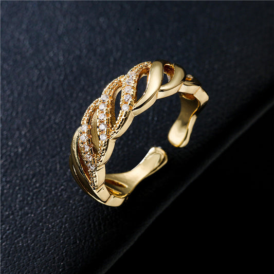 European And American Trend Adjustable Ring 18K Gold