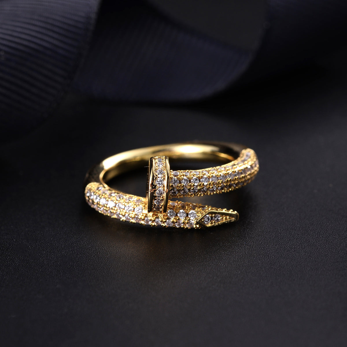 Personality nail ring plating gold trend jewelry