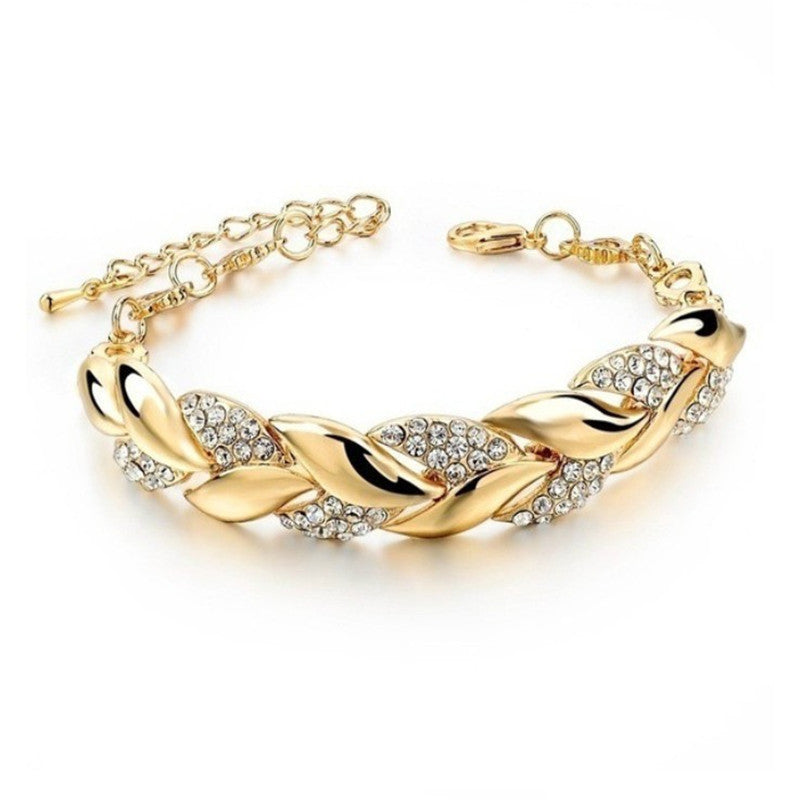 18K Gold Leaf European And American Fashion Bracelet