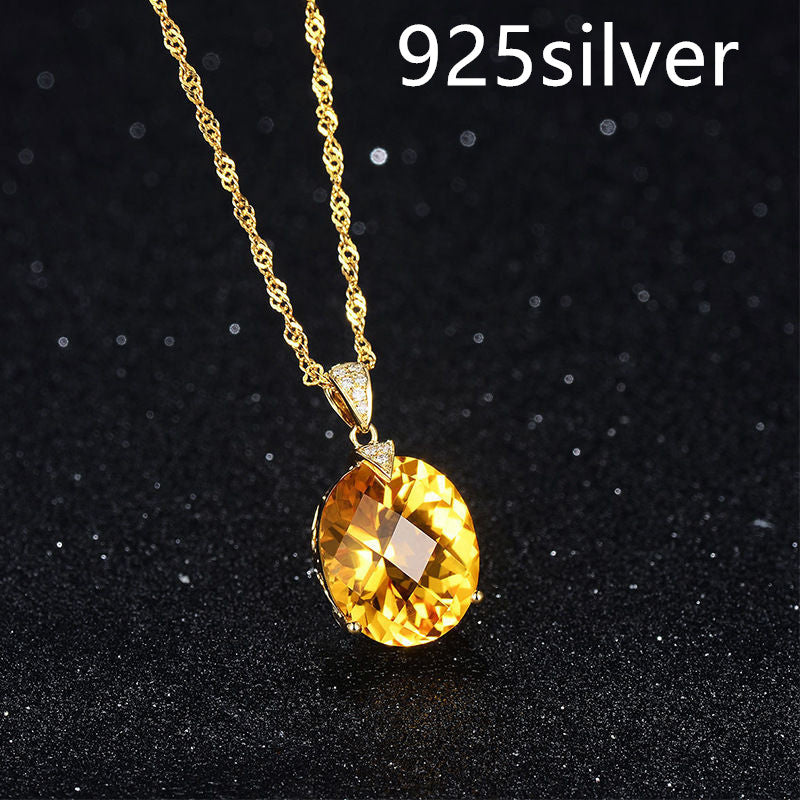 Creative Rotating Windmill Pendant Inlaid 18K Gold Plated Color Gemstone Necklace