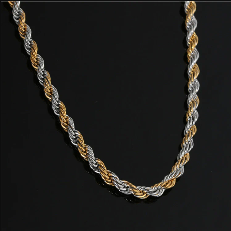 Twist Chain High Quality Titanium Steel With  18k