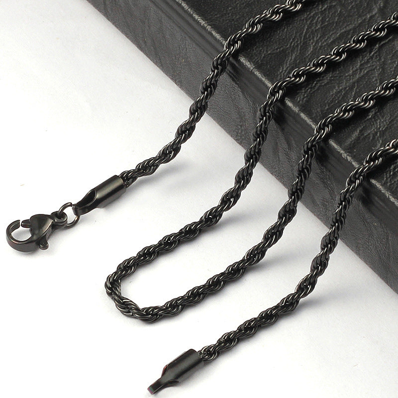 Twist Chain High Quality Titanium Steel With  18k