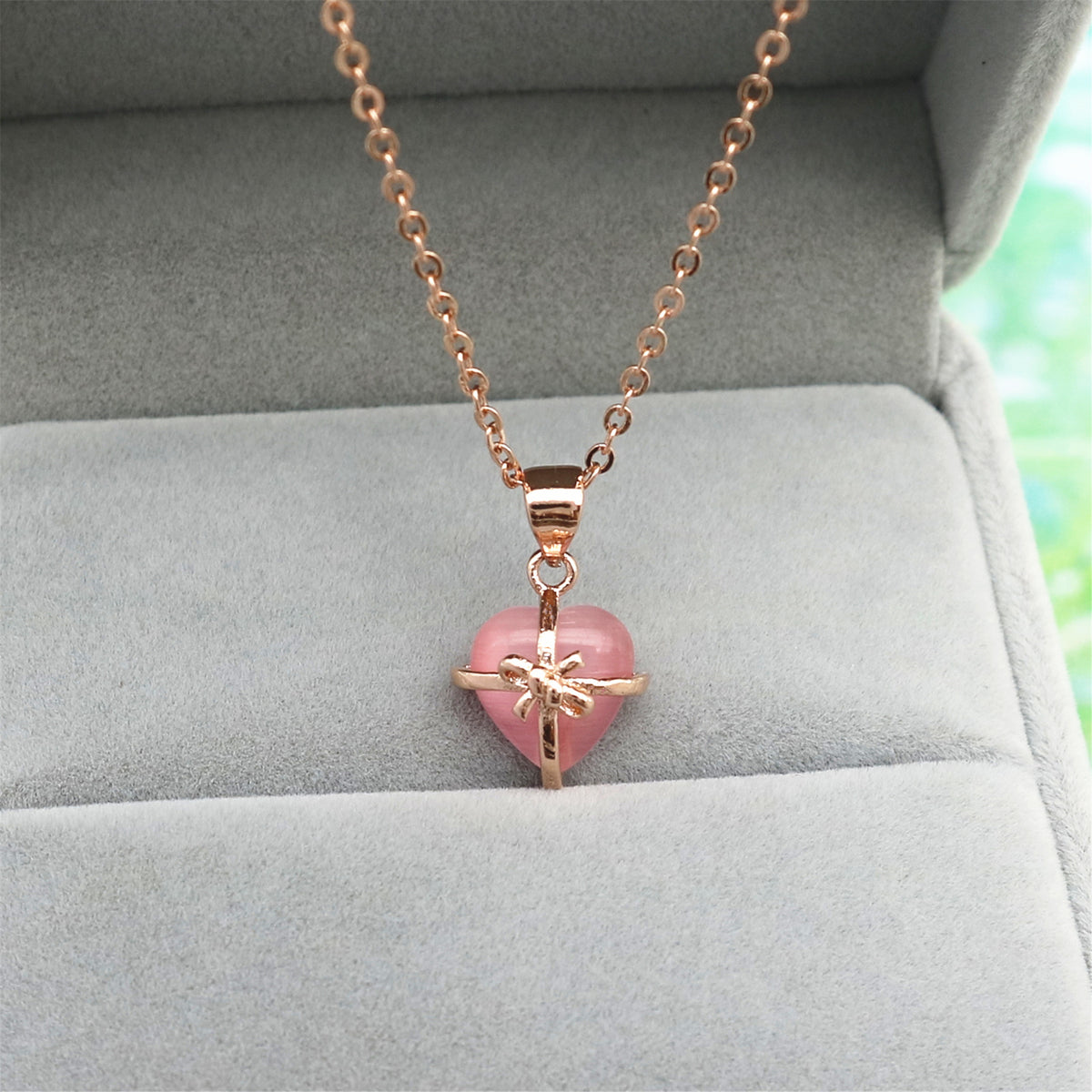 Natural Gemstone Stone Precious Rose Pendant
