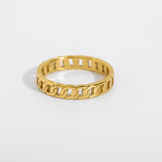 18K Gold Plated 316L Stainless Steel Ring