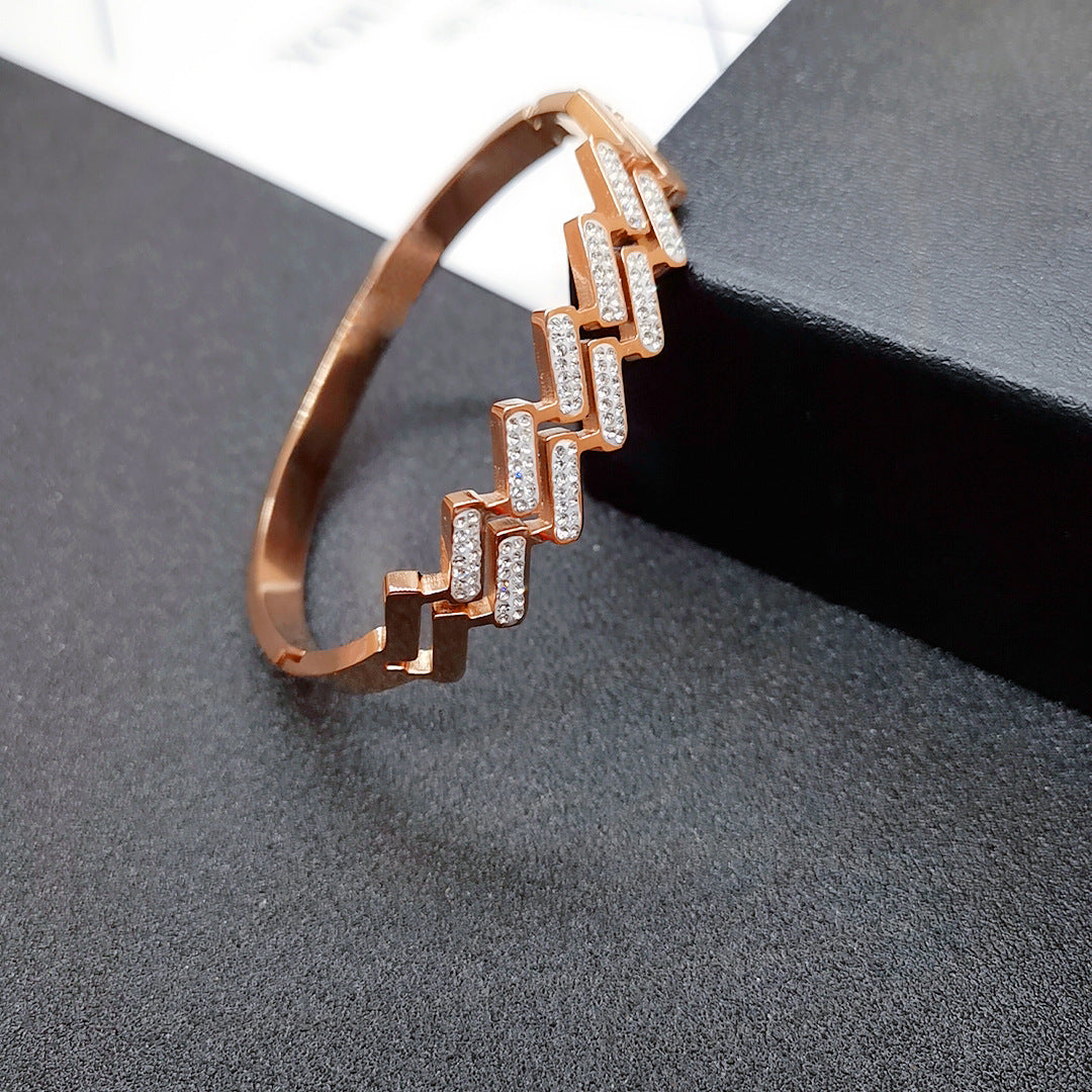 Net red new rose gold titanium steel bracelet