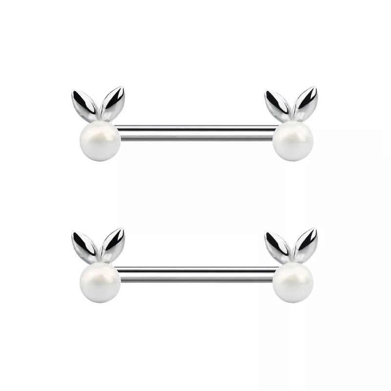 Stainless Steel Rod Butterfly Spider Breast Ring