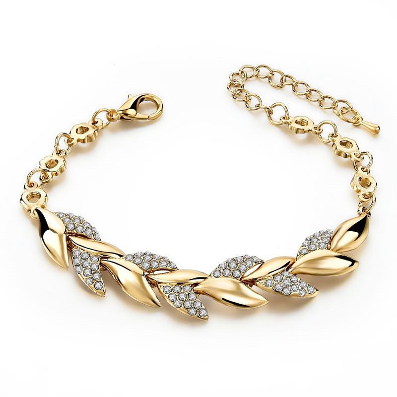 18K Gold Leaf European And American Fashion Bracelet