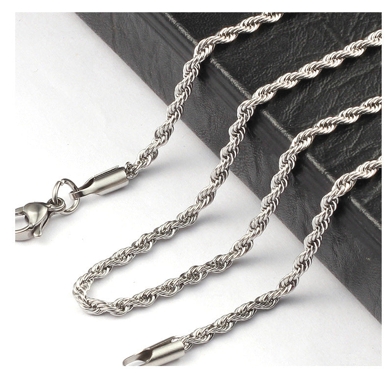 Twist Chain High Quality Titanium Steel With  18k