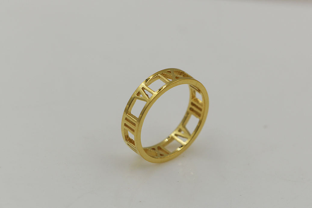 Index Finger Tail Ring Titanium Steel 18K Couple