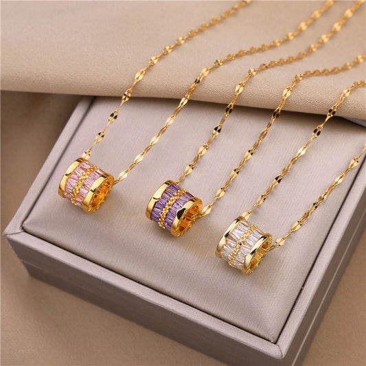 18K Titanium Steel Ladies Clavicle Chain Jewelry