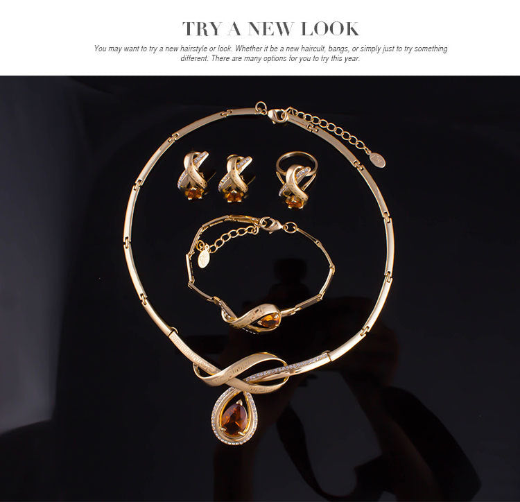 Creative Alloy Jewelry Set Gold-plated Necklace