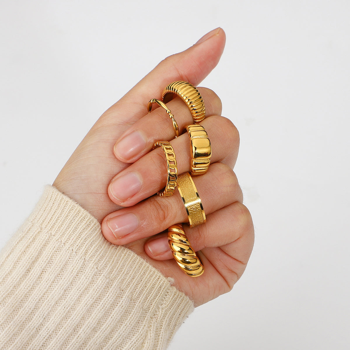 18K Gold Plated 316L Stainless Steel Ring