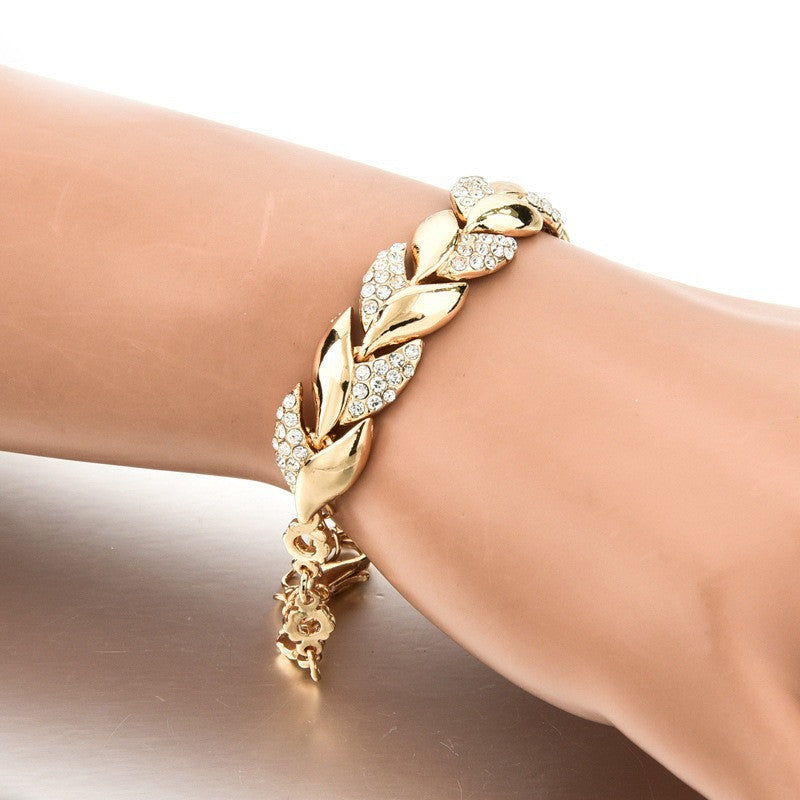 18K Gold Leaf European And American Fashion Bracelet