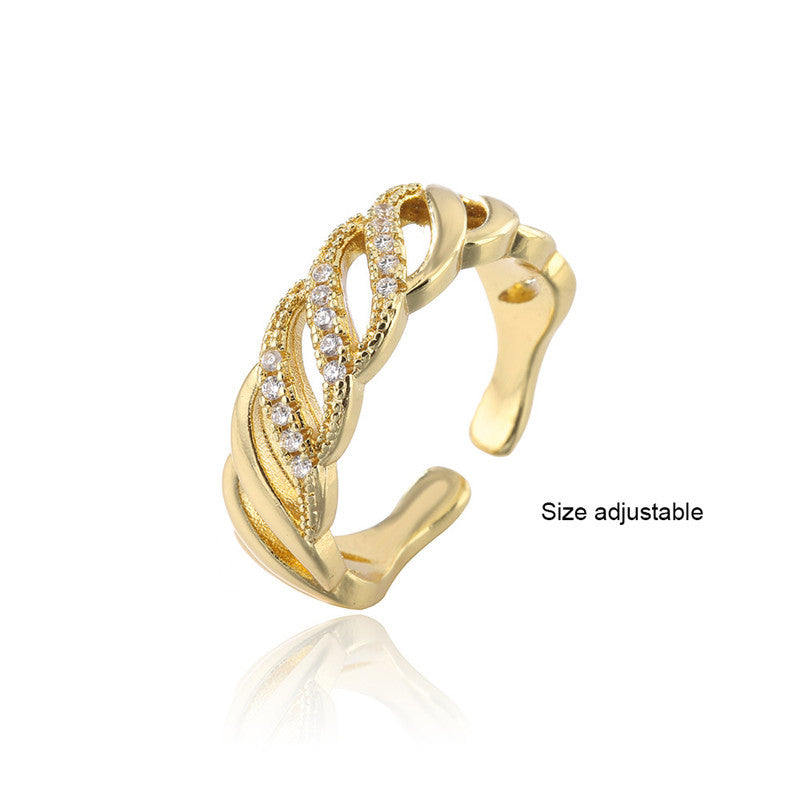 European And American Trend Adjustable Ring 18K Gold