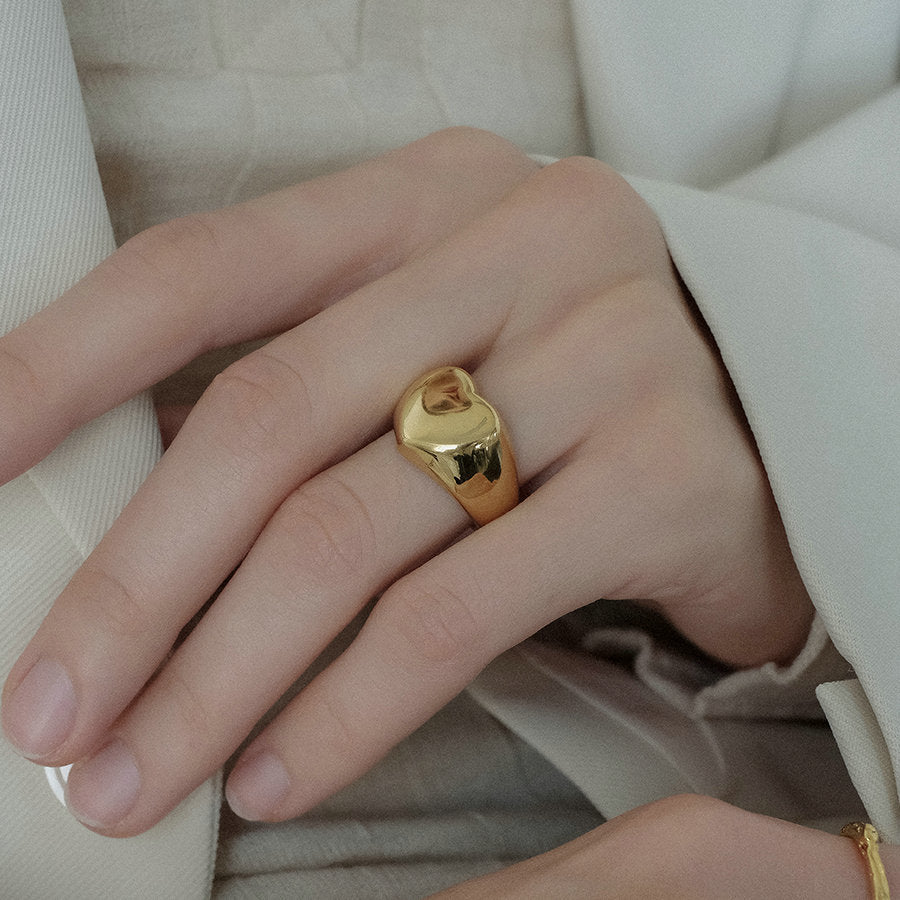 18K Gold Plated 316L Stainless Steel Ring
