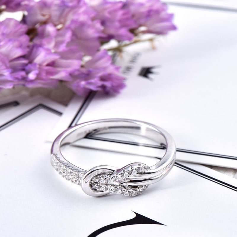 Rose Two-color Cross Love Girl Ring